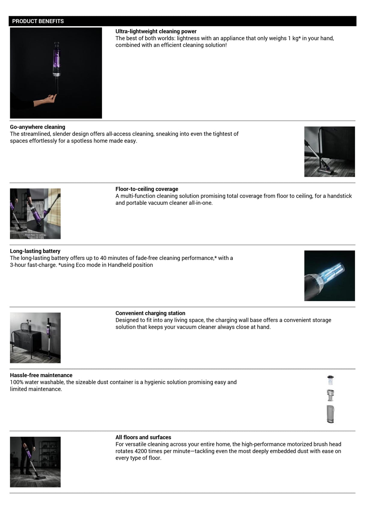 Tefal TY1129 X-Nano Handstick Vacuum Cleaner