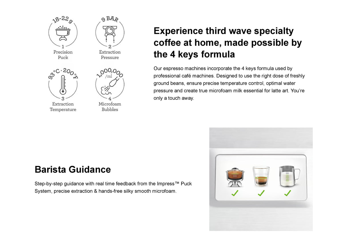 Breville BES881 The Barista Touch™ Impress Coffee Machine with Cold Extraction