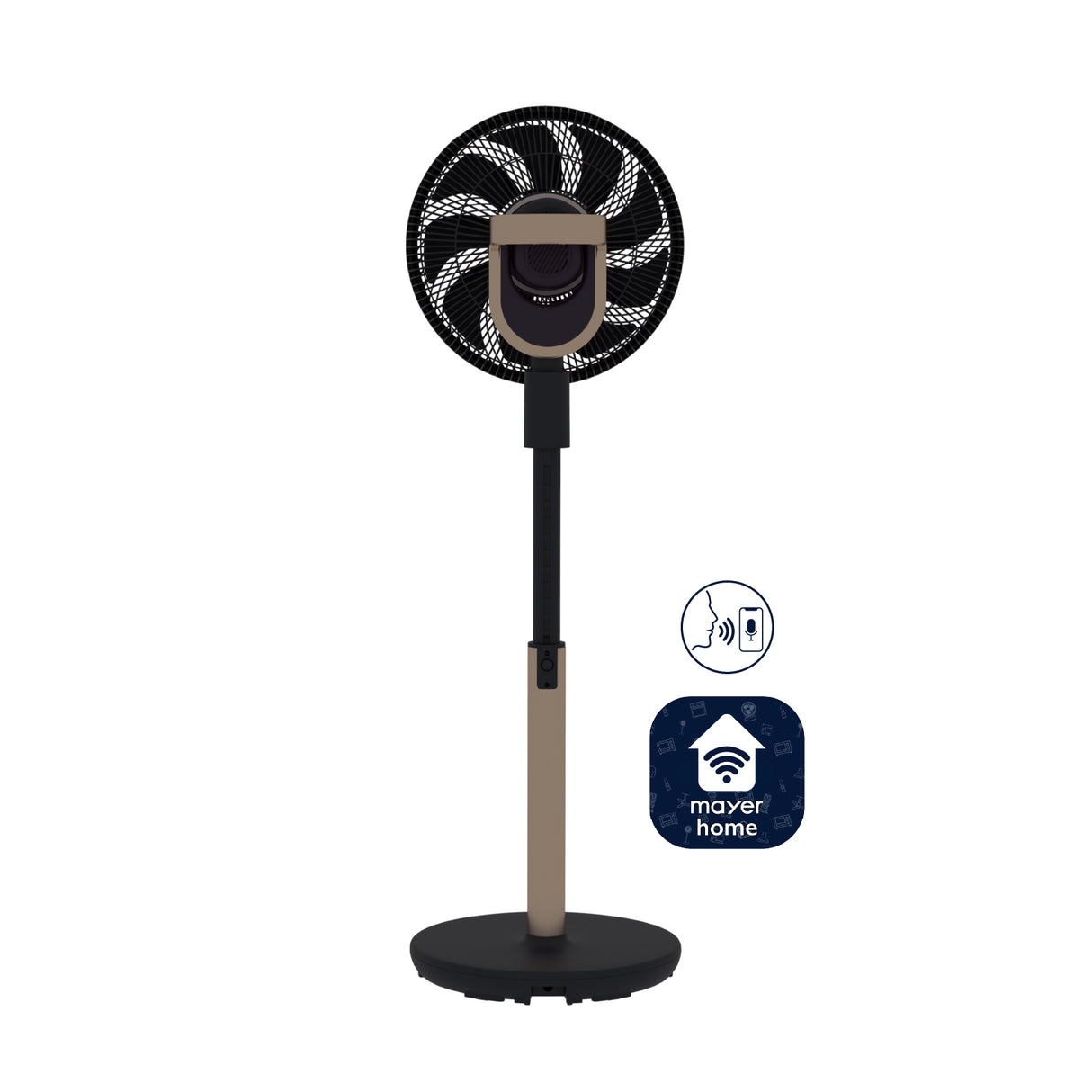 Mistral MHV9812DRW DC High Velocity Stand Fan with WIFI & Remote 12 Inch