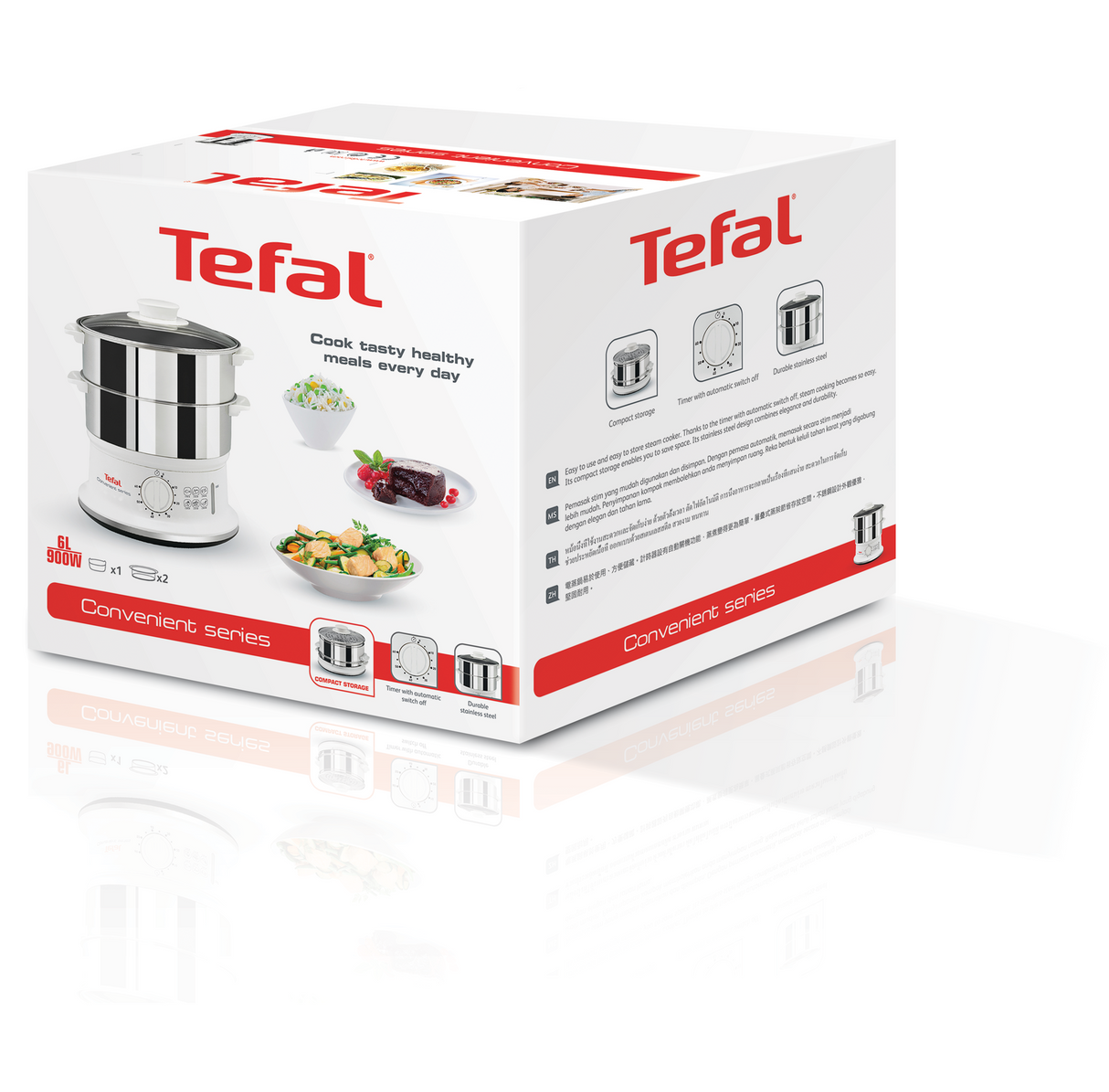 Tefal VC1451 Stainless Steel Convenient Steamer 6L