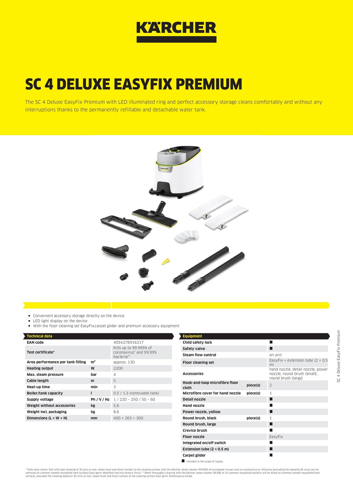 Karcher SC4 Deluxe Easyfix Premium Steam Cleaner