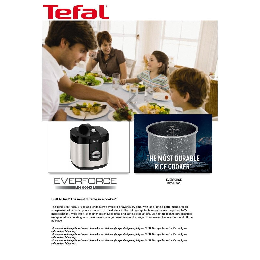 Tefal RK364A Mechanical Rice Cooker 11 cups (Extra durable) 2L