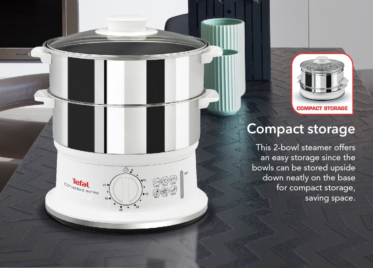 Tefal VC1451 Stainless Steel Convenient Steamer 6L