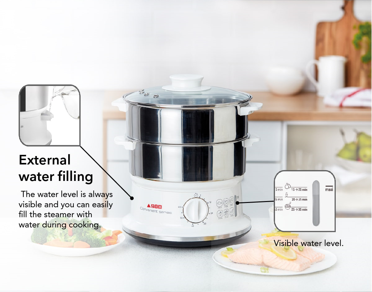 Tefal VC1451 Stainless Steel Convenient Steamer 6L