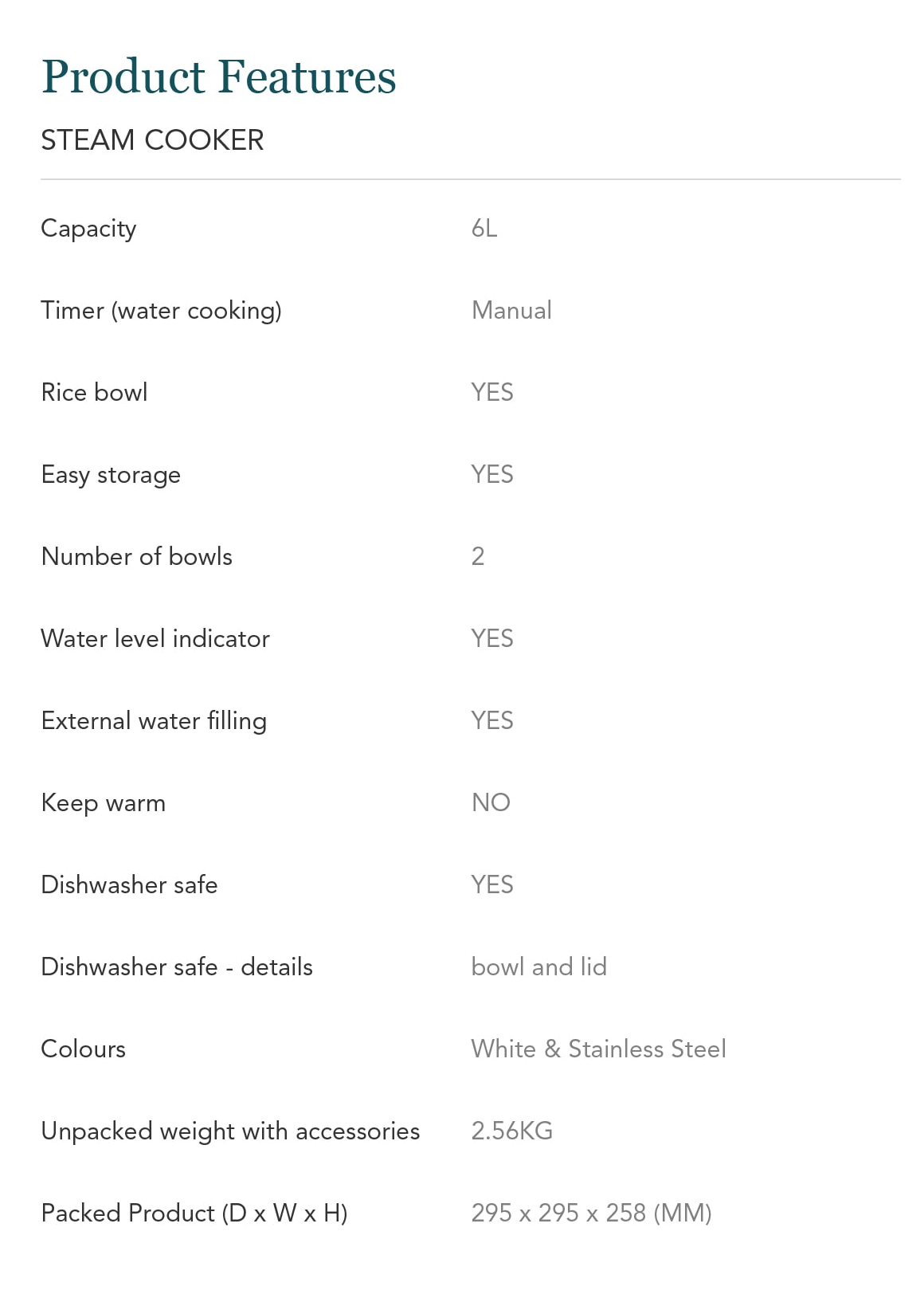 Tefal VC1451 Stainless Steel Convenient Steamer 6L