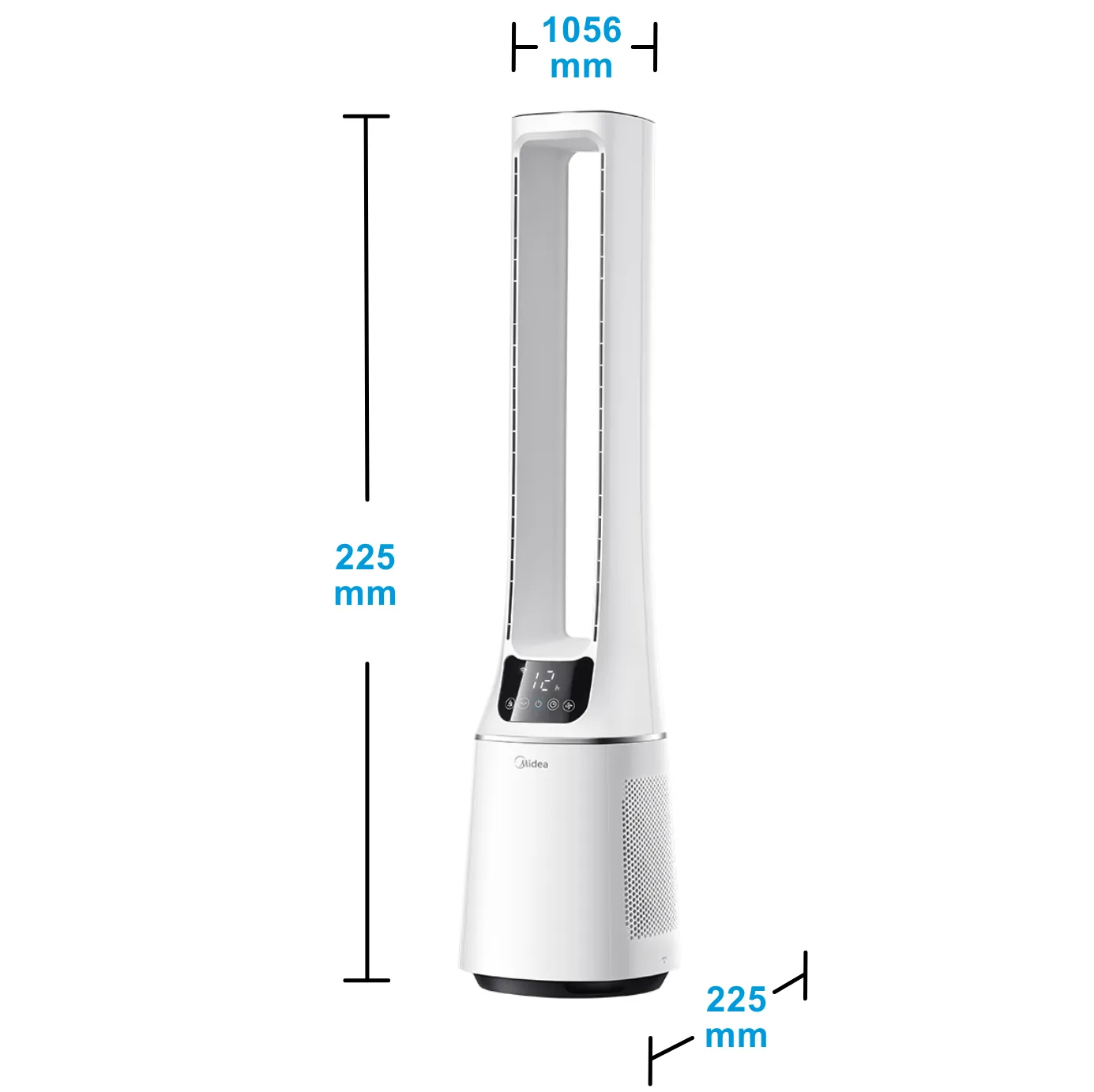 Midea MAM060CPAPWH | MAM060CPBPBH Remote DC Motor Bladeless Fan with Air Purifier - 2 Color Options