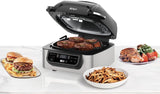 Ninja AG301 Foodi 5 in 1 Indoor Electric Grill with Air Fry, Roast, Bake & Dehydrate, Ninja Grill, Smokefree Airgrill