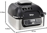 Ninja AG301 Foodi 5 in 1 Indoor Electric Grill with Air Fry, Roast, Bake & Dehydrate, Ninja Grill, Smokefree Airgrill