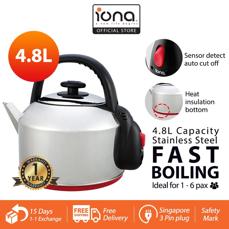 Iona GLK4800 Stainless Steel Kettle 4.8L