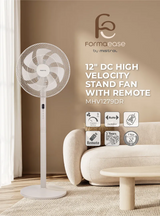 Mistral MHV1279DR DC High Velocity Stand Fan with Remote 12 Inch