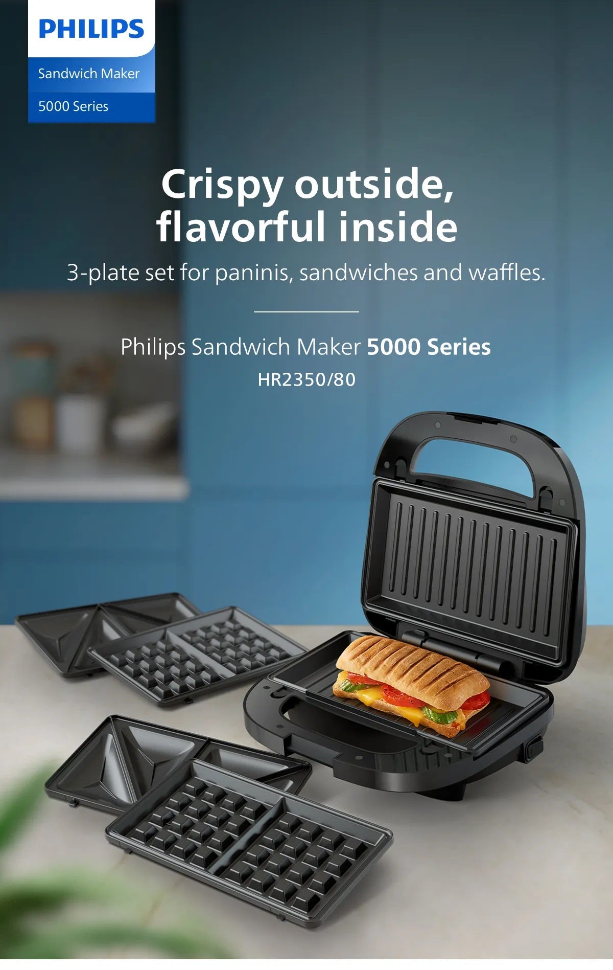 Philips HD2350/80 Sandwich Maker 5000 Series 750W