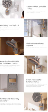 NNIO WALLIE-300 BLDC Wall Fan with Remote 12 Inch