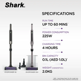 Shark CS851SM EvoPower System IQ | IQ+ Cordless Vacuum Cleaner