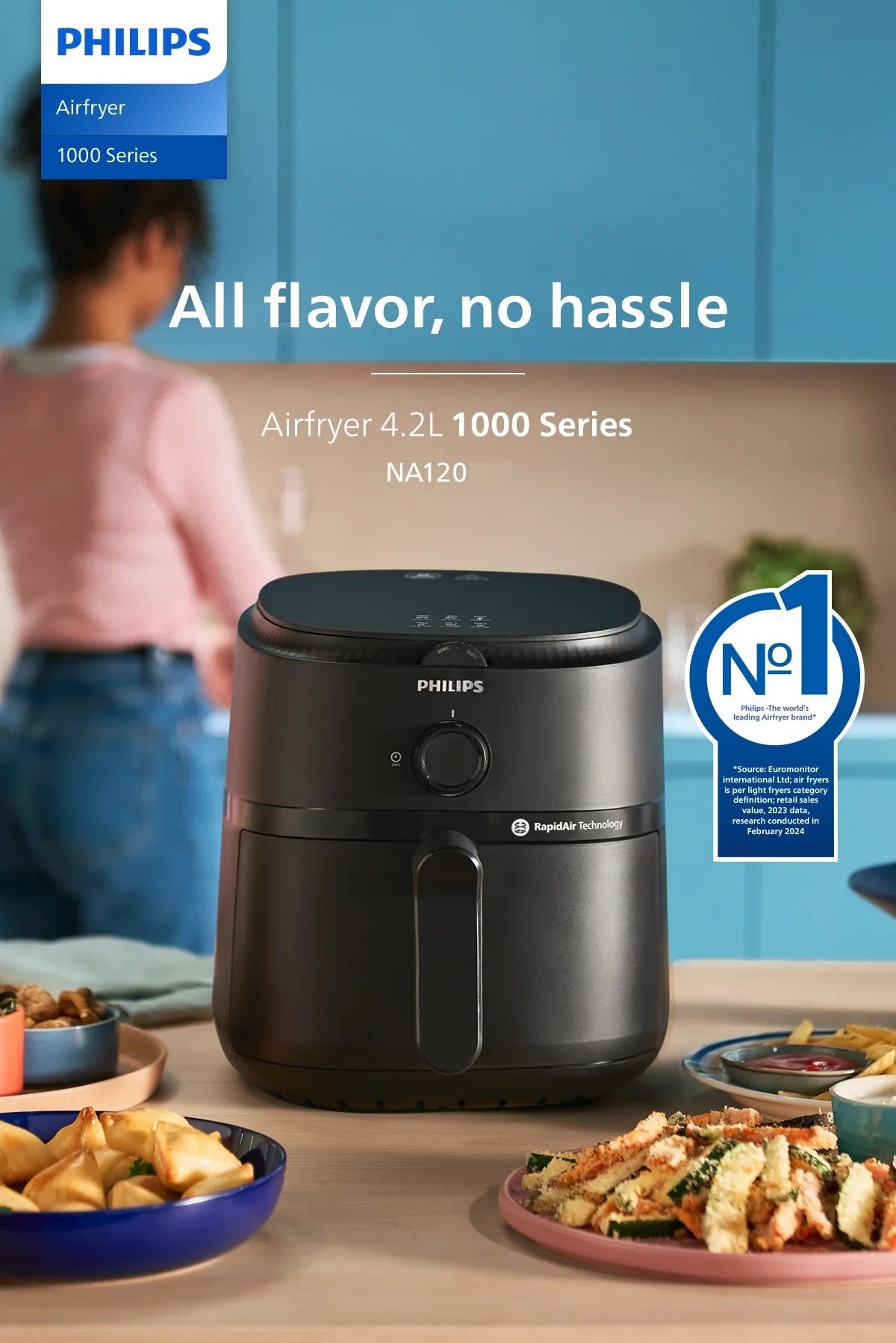 Philips NA120/09 12-in-1 Airfryer 1000 Series 4.2L