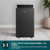 Europace EDH8400DGY DC Smart Pure Dehunidifier + Shoe Dryer + Laundry Dryer + UV + HEPA Filter (5-in-1) - 40L