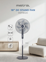 Mistral MSF1842D-BK DC Stand Fan 18 Inch
