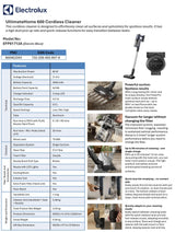 Electrolux EFP61712A UltimateHome 600 Cordless Stick Vacuum Cleaner