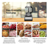 Ninja BN650 Food Processor 4 Auto Programs Chop, Puree, Slice, Mix, 3 Manual Speeds, 2.1L Bowl, Dishwasher Safe 850W