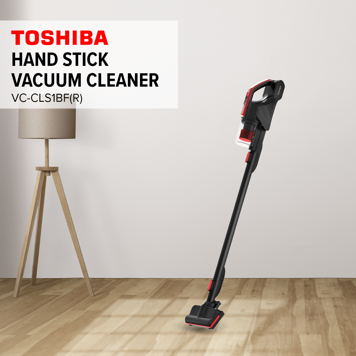 Toshiba VC-CLS1BF(R) Ultra Light Weight Hand Stick Vacuum Cleaner