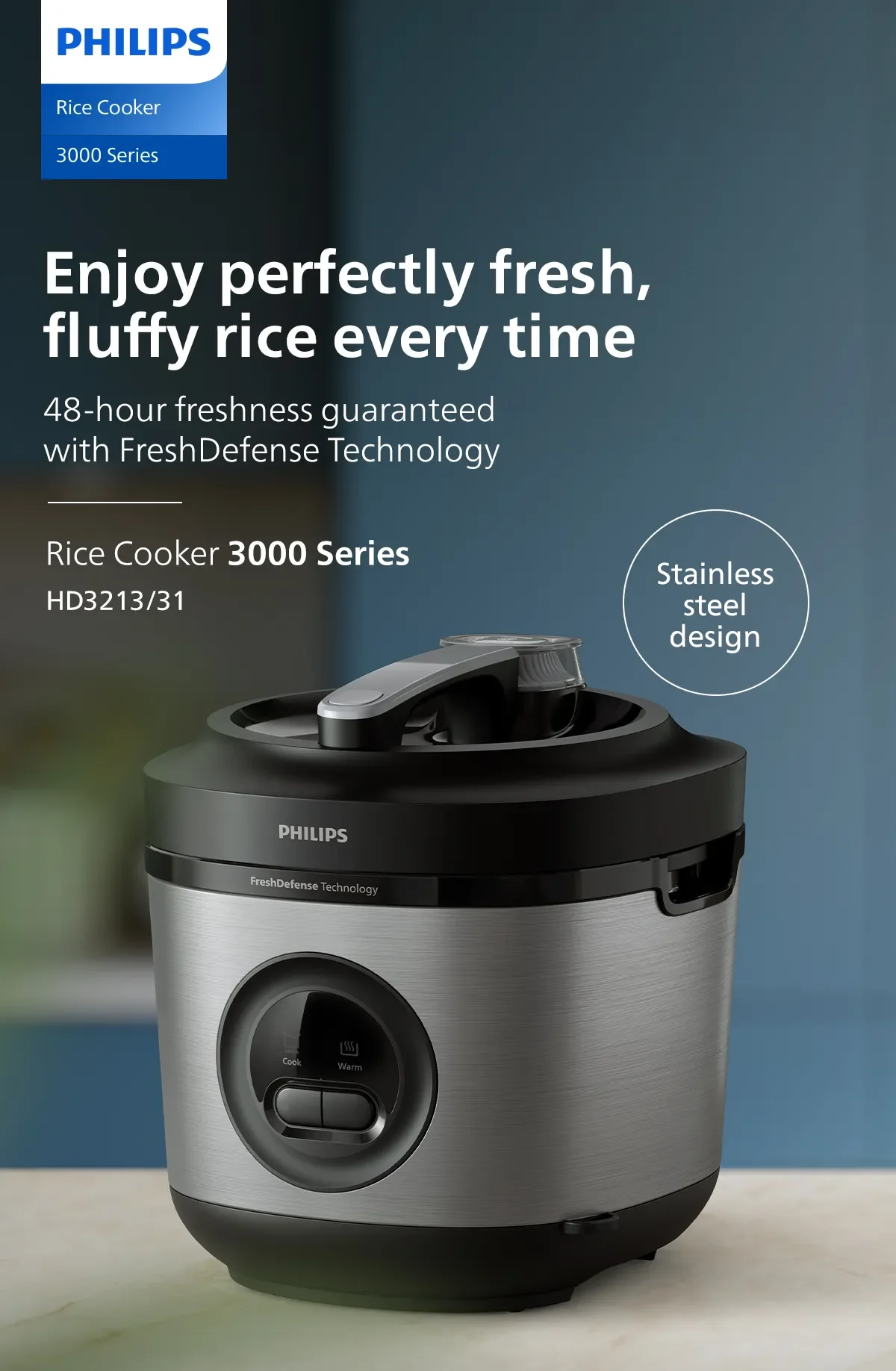 Philips HD3213 | HD3213/31 Rice Cooker 1.8L