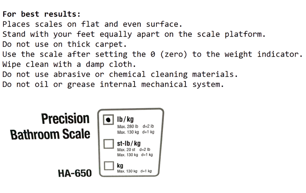 Tanita HA650 Display Mechanical Scale