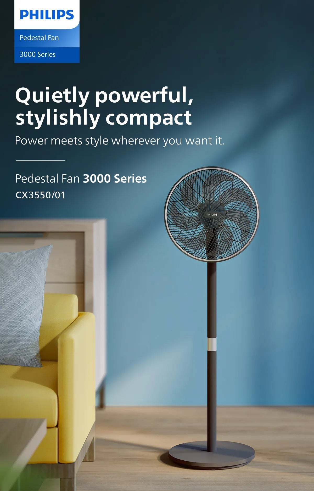 Philips CX3550/01 Pedestal Fan 3000 Series