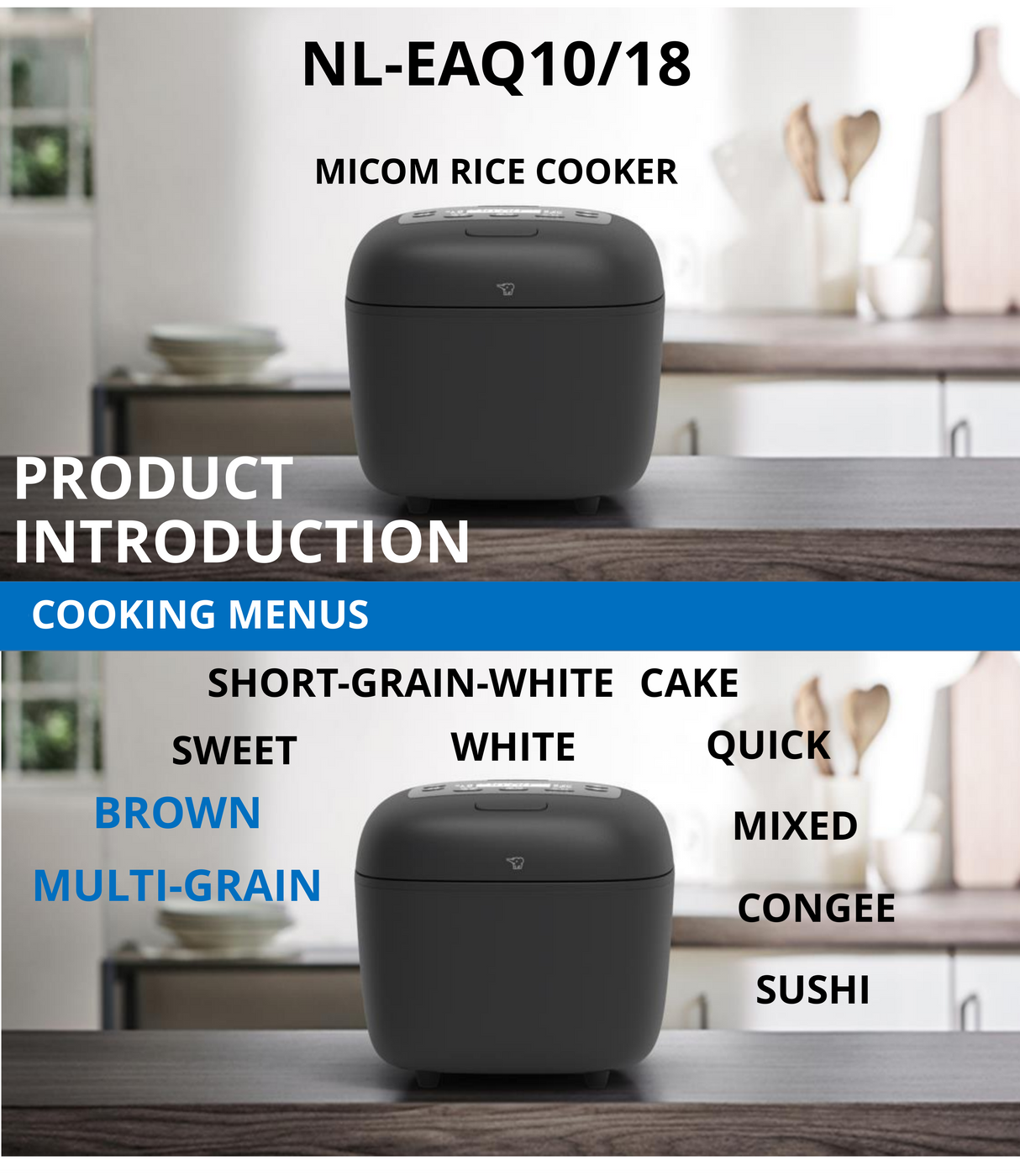Zojirushi NL-EAQ10/ NL-EAQ18 MICOM Electric Rice Cooker & Warmer - Available in 2 Sizes (1L, 1.8L), 2 Colors