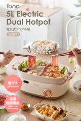 Iona GLS201 Removable Dual Flavor Tabletop HotPot 5L