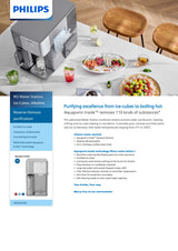 Philips ADD6922DG/90 | ADD6922 Hot and Cold Water Dispenser - RO Water Station, Purified Ice Cubes, Alkaline , Compressor-chilled water, True-boiling hot water, NASA/ESA tested Aquaporin Inside™ technology