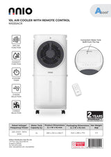 NNIO N1030ACR Air Cooler with Remote Control 10L