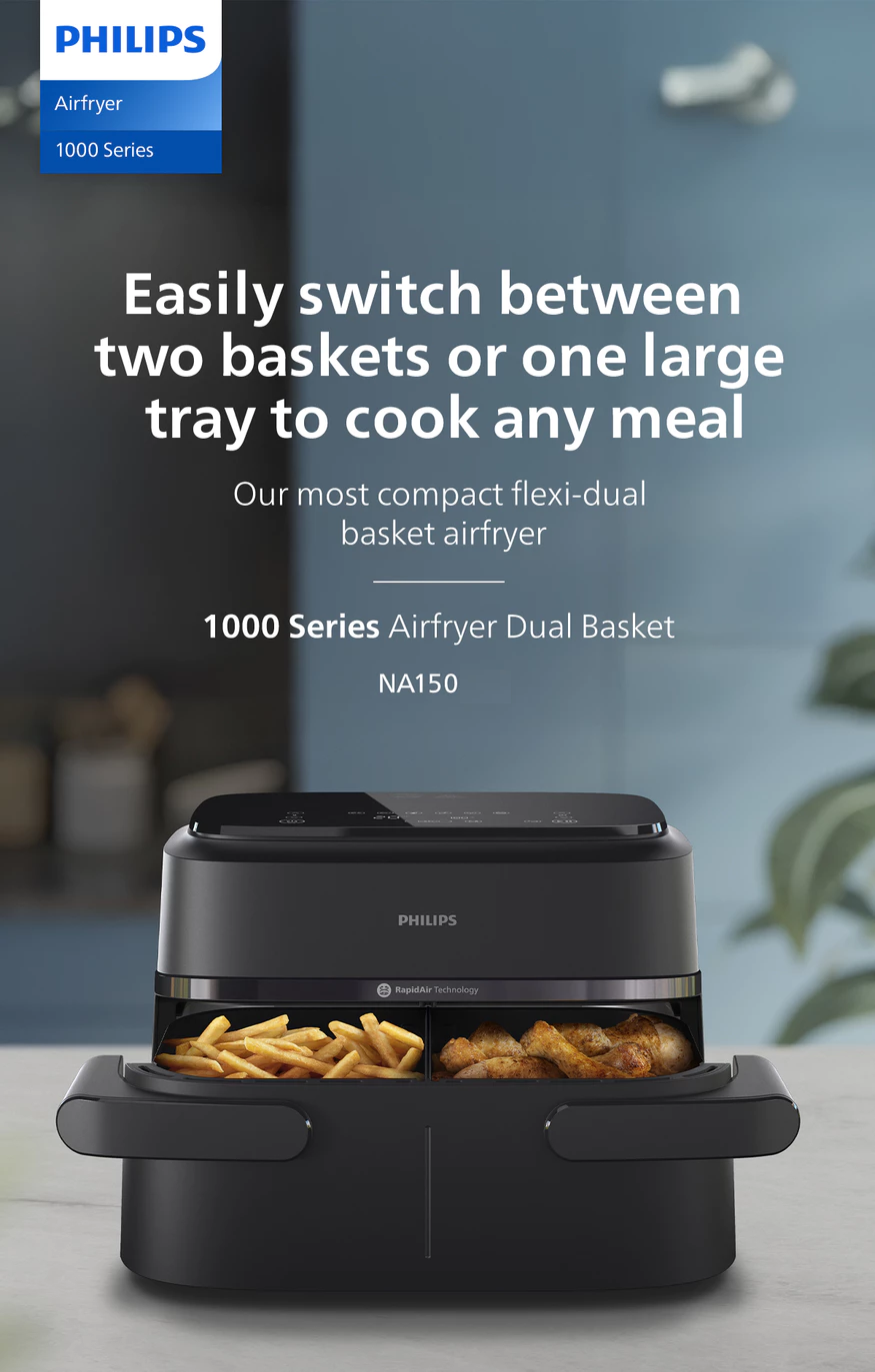 Philips NA150/09 | NA150 Flex Dual Basket Air Fryer - 7.1L