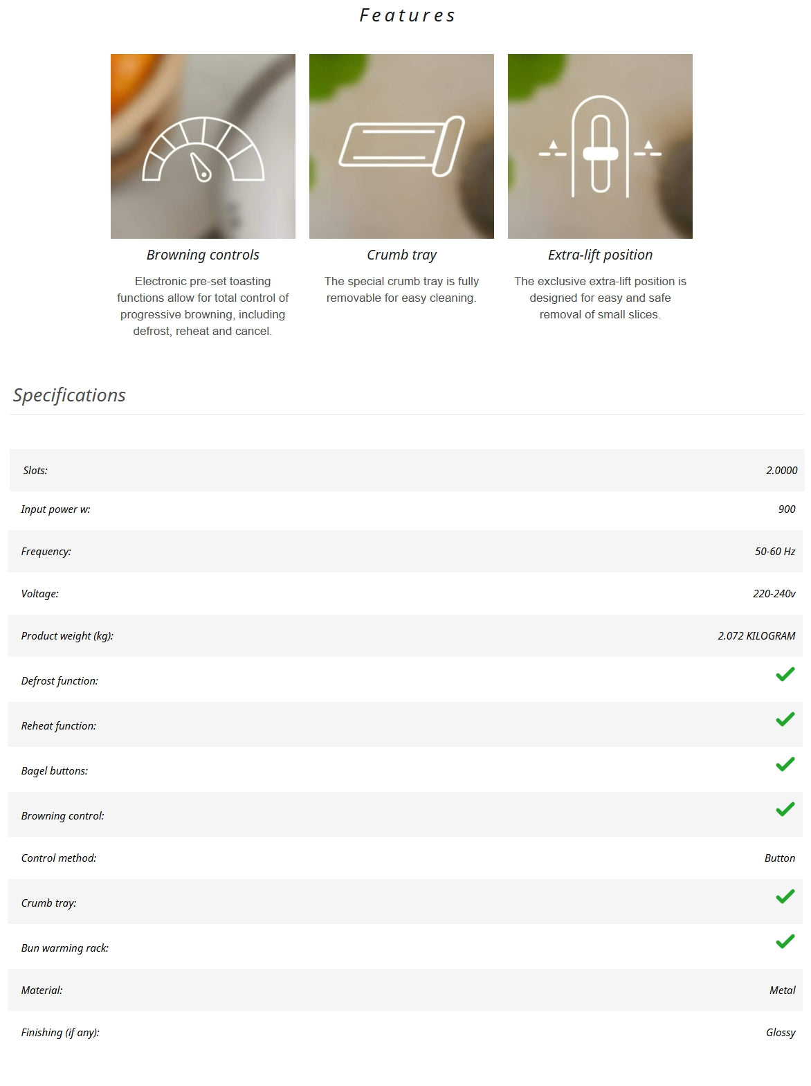 Delonghi CTOC2103 Icona Capitals Toaster 900W