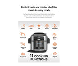 Ninja OL550 Foodi 11 in 1 SmartLid Multi cooker in one pot with 6L Capacity and Recipe Book