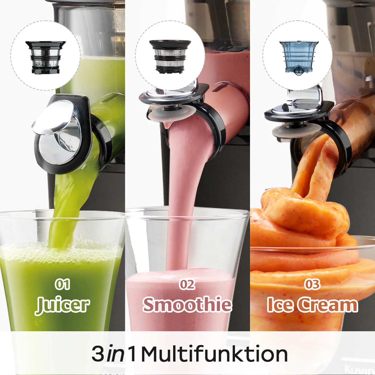 Kuvings AUTO10S Hand Free Cold Pressed Slow Juicer - Made in Korea - 10 Years warranty on Motor