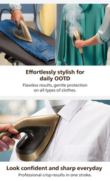 hilips AIS8540 | AIS8540/60 | All-In-One Ironing Solution Garment Steamer | Optimal TEMP-No Burns | Multi-angle Board