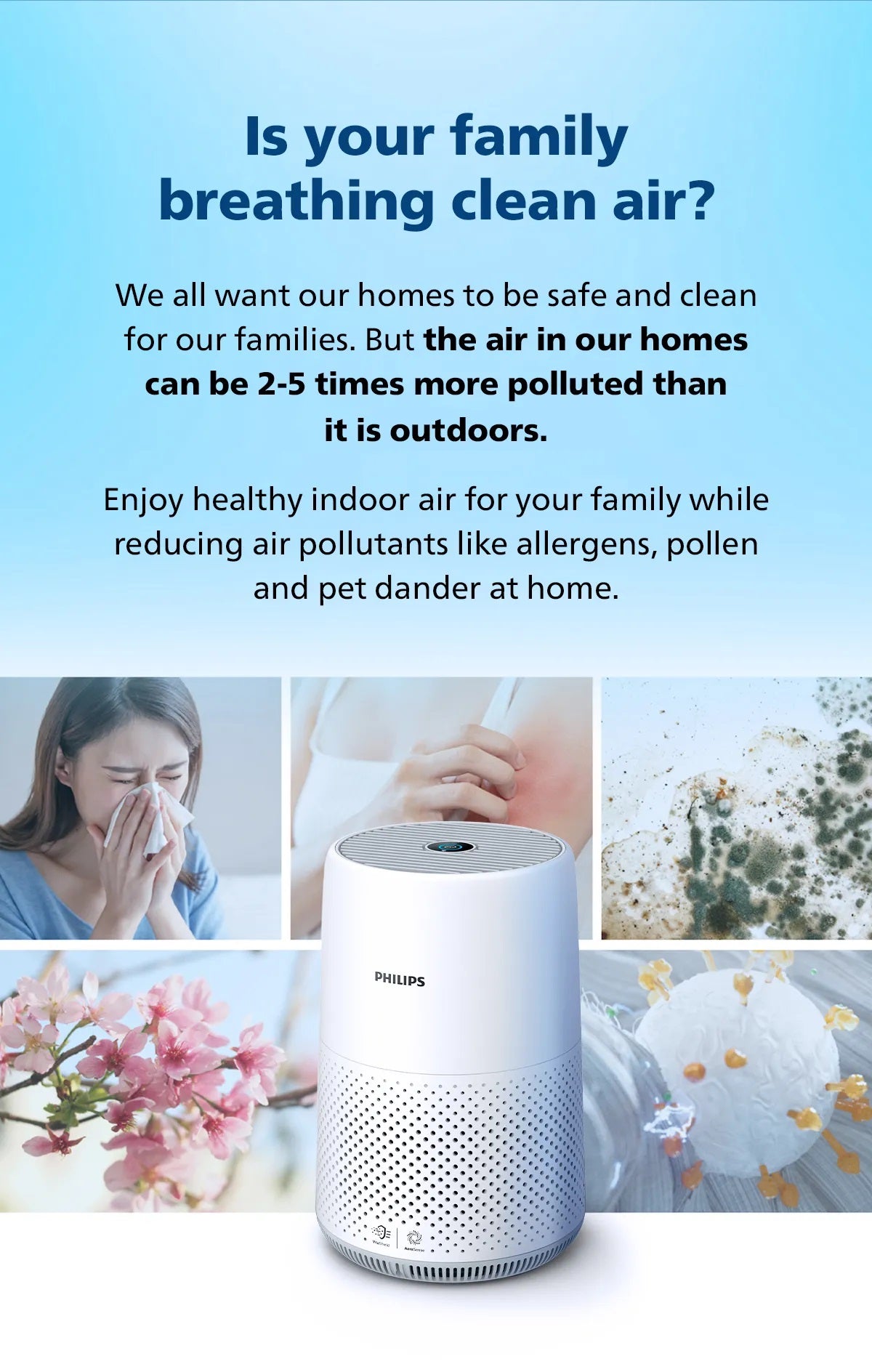 Philips AC0650/10 Air Purifier 600i Series (2 Pin Plug)