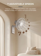 Mistral MWF1257DR DC High Velocity Detachable Wall Fan with Remote 12 Inch