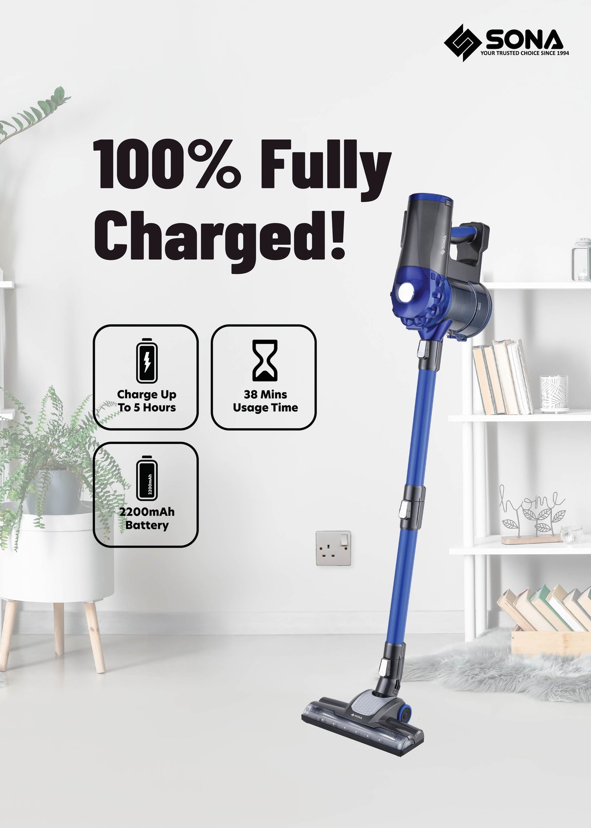 Sona SVC 6820 | SVC6820 Cordless Handheld Vacuum 150W