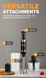 Cornell CHBS601BK 9 Speed Immersion Hand Blender Set