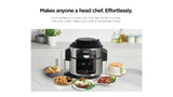 Ninja OL550 Foodi 11 in 1 SmartLid Multi cooker in one pot with 6L Capacity and Recipe Book