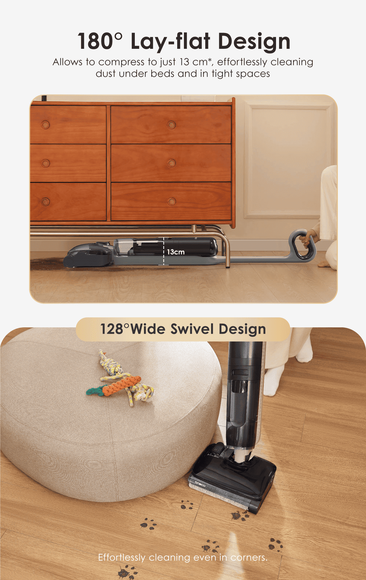 FREE 2 x Cleaning Solution - Tineco iFloor Y3 Stretch Wet & Dry Vacuum Cleaner