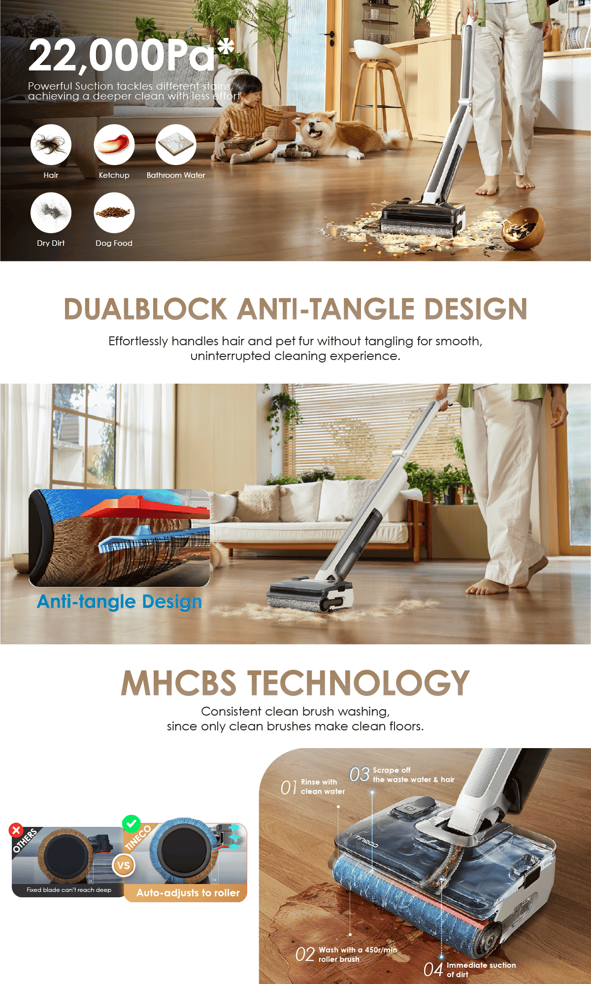 FREE 2 x Cleaning Solution - Tineco Floor One i7 Fold Wet & Dry Vacuum Cleaner