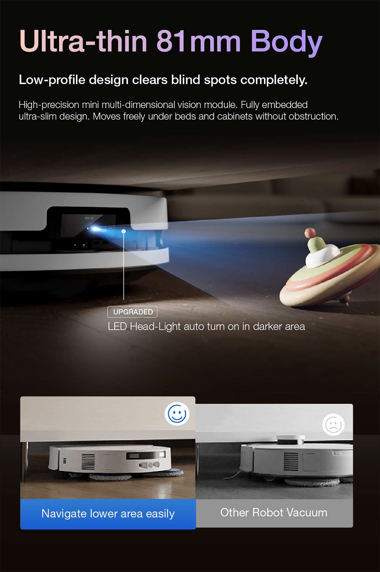 FREE 1 x Cleaning Solution + 1 x Antibacterial Buddy Kit - ECOVACS T50S PRO DEX69 Omni Robotic Vacuum Cleaner - 2 colors are available