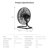 Europace ERC 2182Z | ERC2182Z Remote DC Circulator Floor Fan 18 Inch