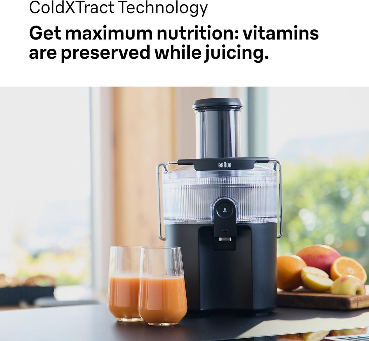 Braun SJ5000 MultiJuice 5 Spin Juicer Centrifugal juicer, ColdXtract,FastXtract, 75mm Feed Opening 800W