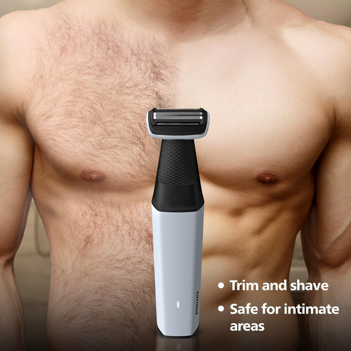 Philips BG3007/01 Wet and Dry Bodygroom Series 3000 Showerproof groin and Body Trimmer