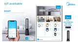 Midea MAM060CPAPWH | MAM060CPBPBH Remote DC Motor Bladeless Fan with Air Purifier - 2 Color Options