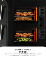 NNIO KRISPYDUO Dual Zone Digital Air Fryer 11L