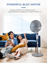 Mistral MSF1612DR-GY DC Stand Fan With Remote 16 Inch