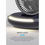 Mistral MRF700 AirZee Plus Rechargeable Foldable USB Fan with Moodlight 6 Inch